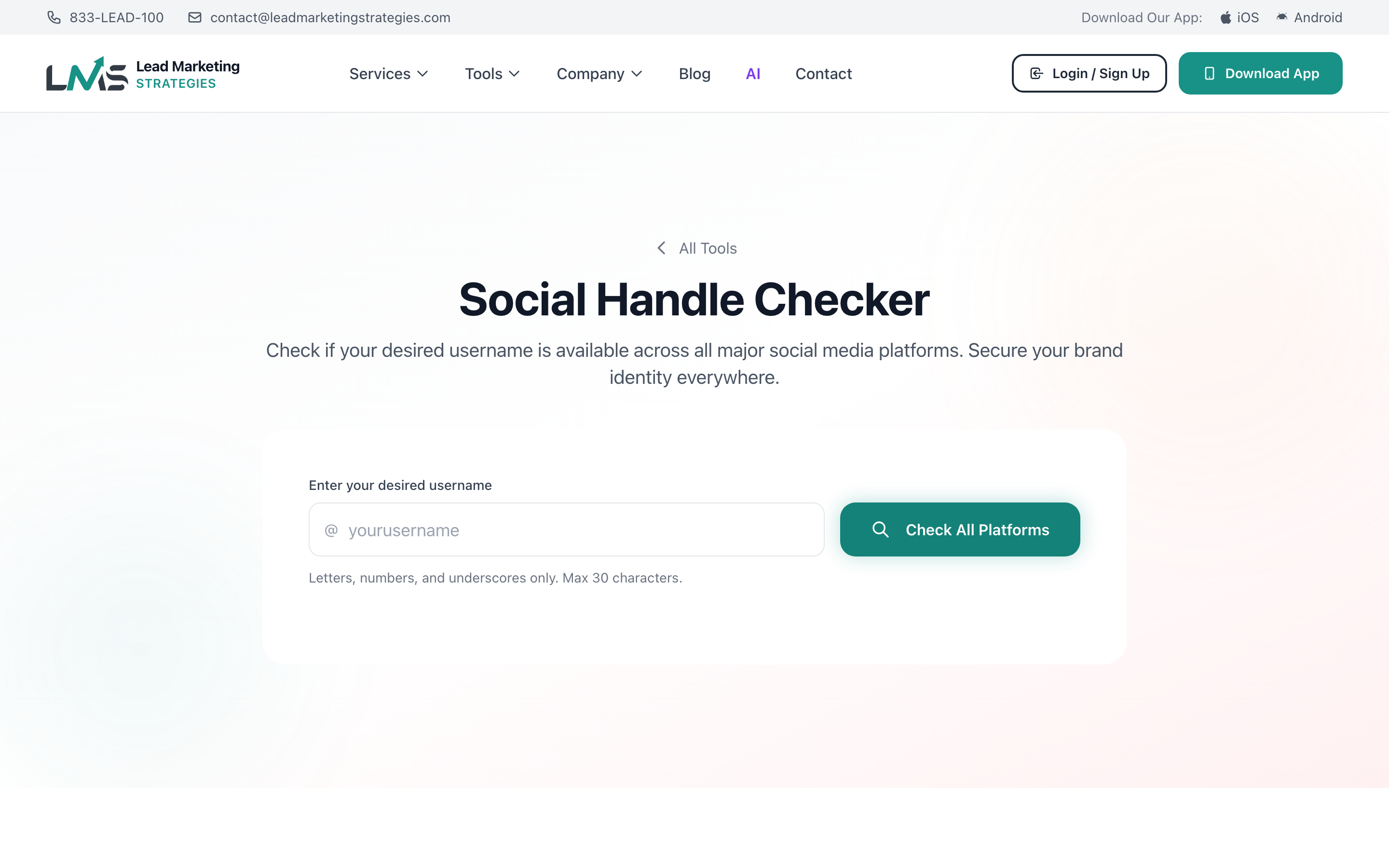 Social Handle Checker