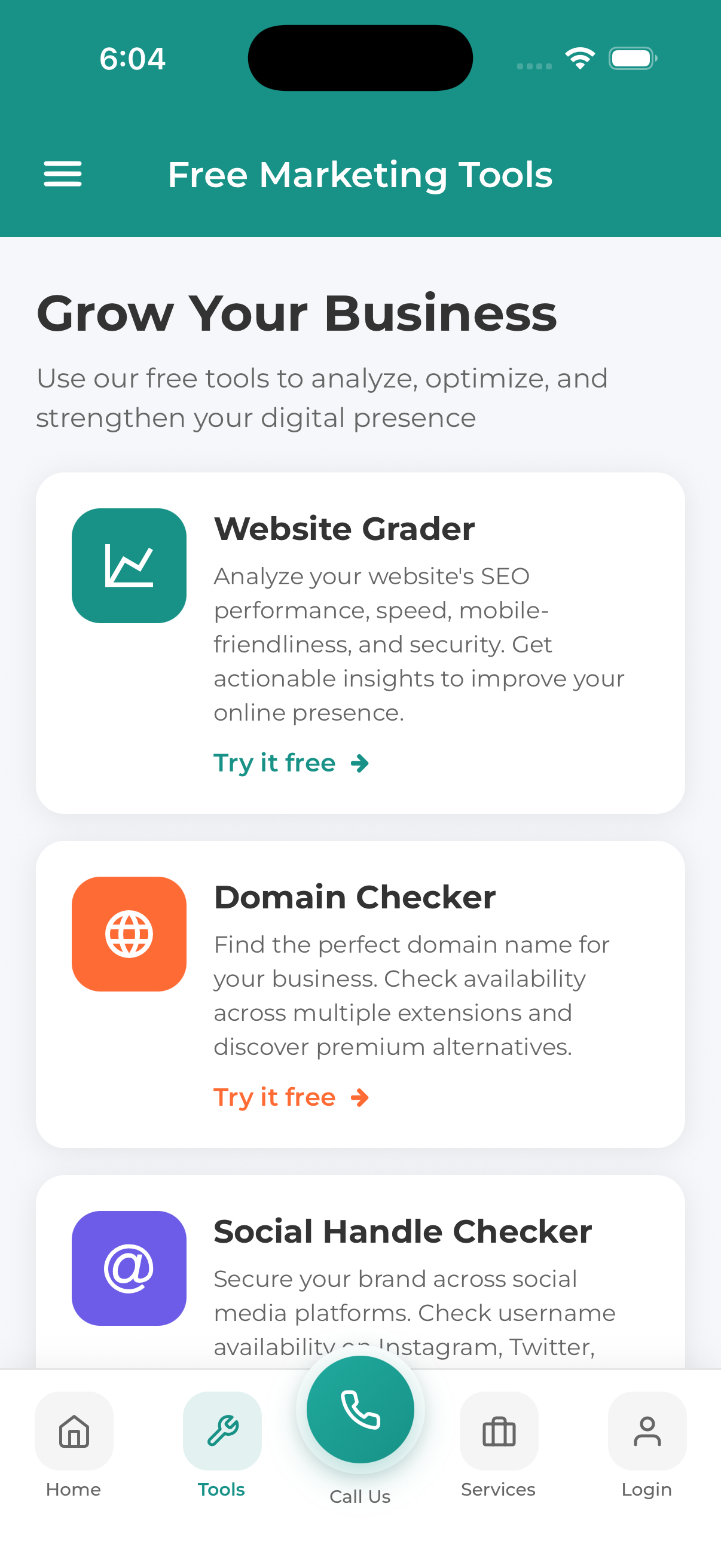 Mobile app free tools list