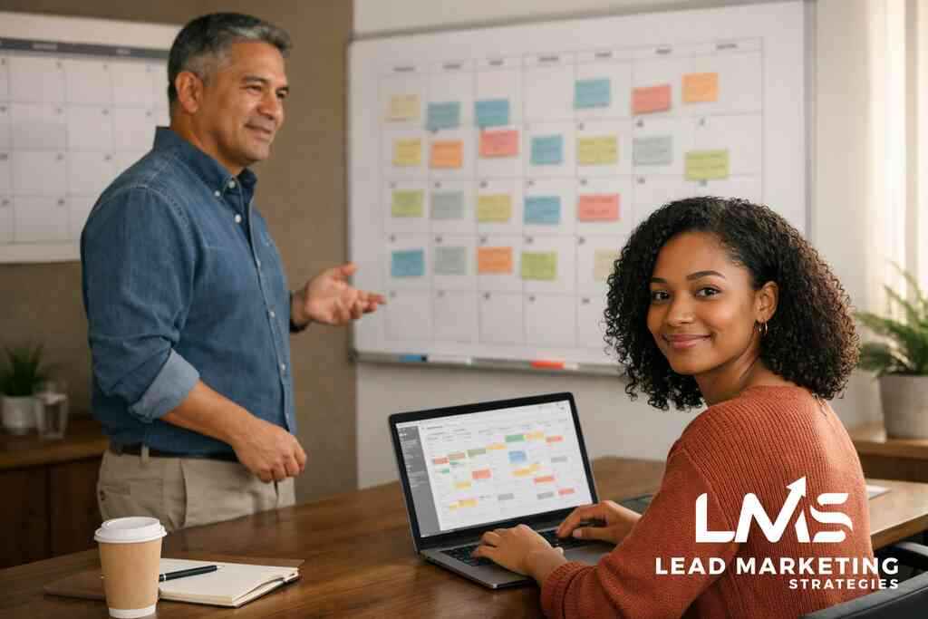 What content calendars should include for blog writing, social media strategy, and email marketing — Lead Marketing Stra